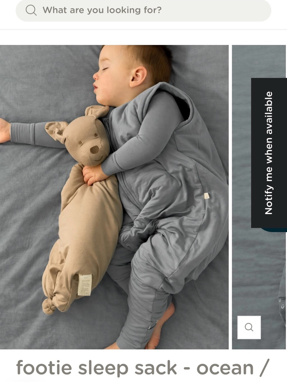 Gunamuna Footie Sleep Sack Ocean Blue 1.0 tog NWT